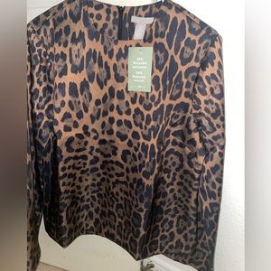 Women long sleeve cheeta top